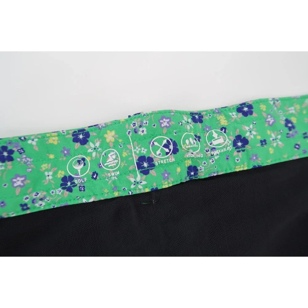 Polo Ralph Lauren Golf Shorts Mens 32 Green Floral Print Performance Lined Nylon